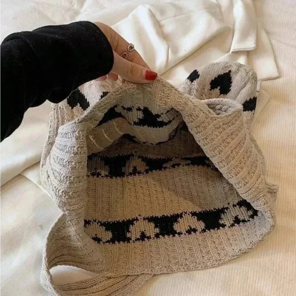 Knitted tote bag for daily use, shopping, beach bag - Picture 6 of 6